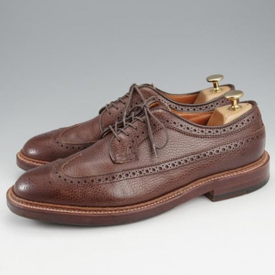 美品★オールデン 7E【現行定価13万円程度★ロングウイング/D4517/アンティークエッジ】バリーラスト/濃茶/メンズ/ALDEN★k935