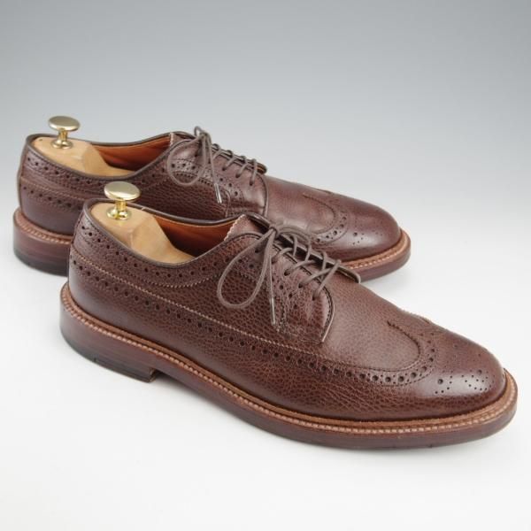 美品★オールデン 7E【現行定価13万円程度★ロングウイング/D4517/アンティークエッジ】バリーラスト/濃茶/メンズ/ALDEN★k935