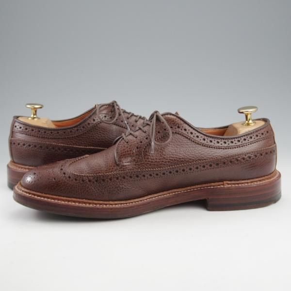 美品★オールデン 7E【現行定価13万円程度★ロングウイング/D4517/アンティークエッジ】バリーラスト/濃茶/メンズ/ALDEN★k935