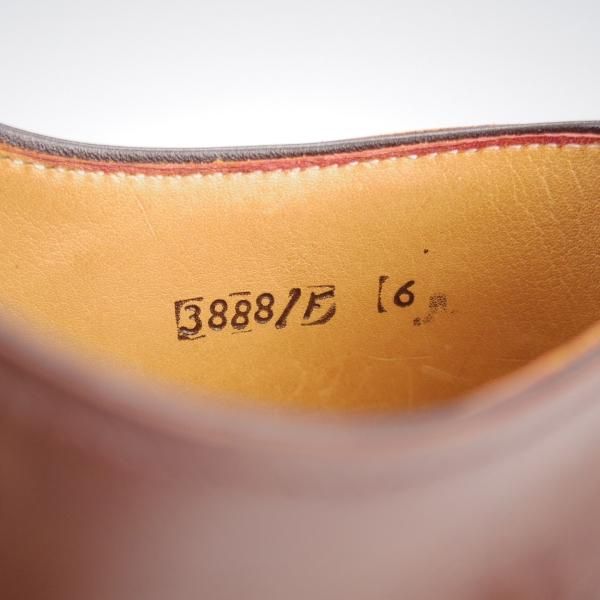 極美品★(英)チーニー 6F【★イミテーションブローグ/3888ラスト】ホールカット/カーフ/濃茶/メンズ/CHEANEY★k936