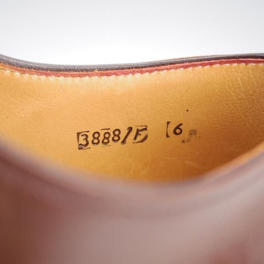極美品★(英)チーニー 6F【★イミテーションブローグ/3888ラスト】ホールカット/カーフ/濃茶/メンズ/CHEANEY★k936