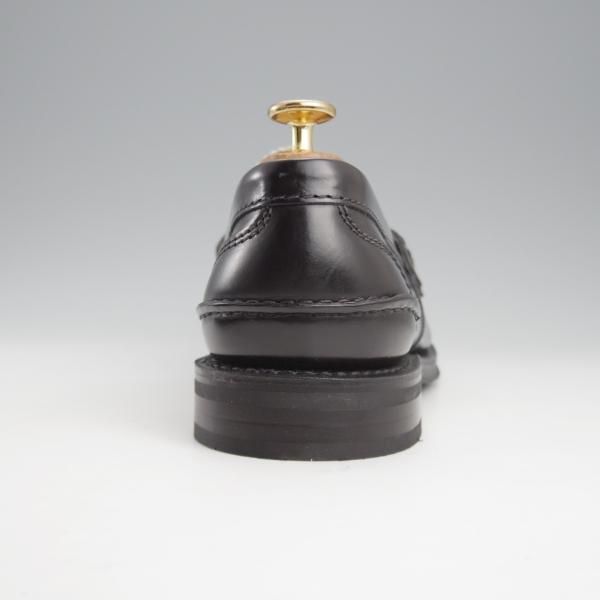 未使用★チャーチ 75F/UK7.5【モデル定価￥157,300-★コインローファー/Pembrey】126ラスト/ビーフロール/黒×白/メンズ/Church's★k937