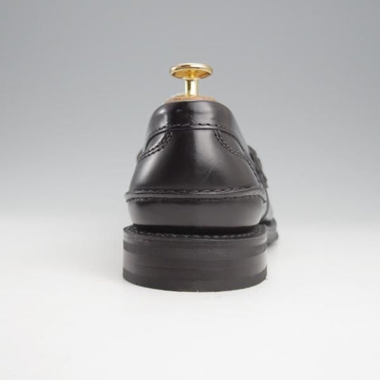 未使用★チャーチ 75F/UK7.5【モデル定価￥157,300-★コインローファー/Pembrey】126ラスト/ビーフロール/黒×白/メンズ/Church's★k937