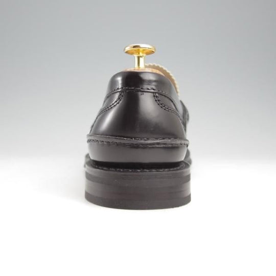 未使用★チャーチ 75F/UK7.5【モデル定価￥157,300-★コインローファー/Pembrey】126ラスト/ビーフロール/黒×白/メンズ/Church's★k937