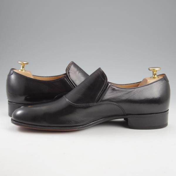 未使用★銀座ヨシノヤ SIZE 26【小笠原シューズ製★サイドエラスティック】カーフ/黒/メンズ/Ginza Yoshinoya★k940