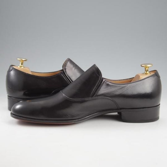 未使用★銀座ヨシノヤ SIZE 26【小笠原シューズ製★サイドエラスティック】カーフ/黒/メンズ/Ginza Yoshinoya★k940