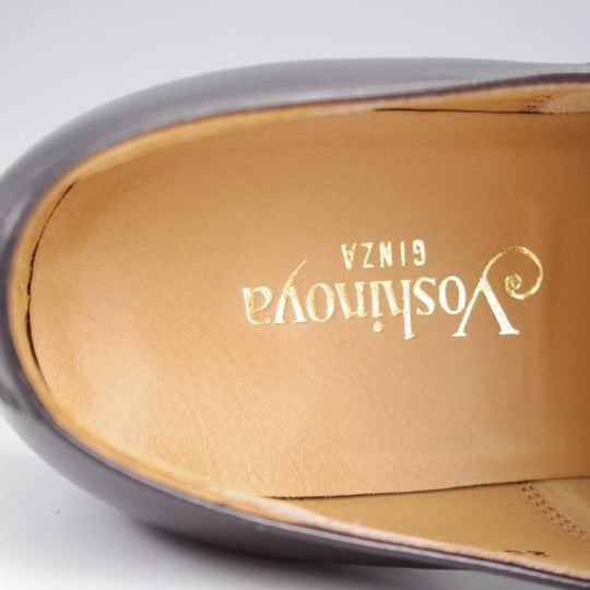 未使用★銀座ヨシノヤ SIZE 26【小笠原シューズ製★サイドエラスティック】カーフ/黒/メンズ/Ginza Yoshinoya★k940