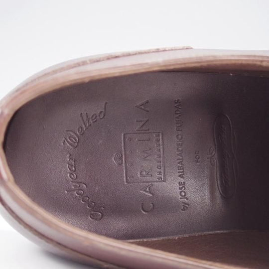 ★(スペイン製)カルミナ SIZE 7【トレーディングポスト別注★ショートウイング/80004】カーフ/濃茶/メンズ/CARMINA★k941