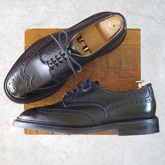 極上★トリッカーズ SIZE 9【ダイナイトソール仕様★DURHAM/フルブローグ】カントリーシューズ/カーフ/黒/短靴/Tricker's★k945