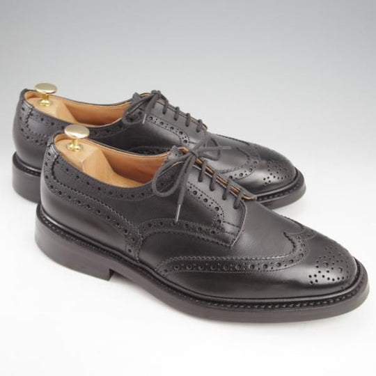 極上★トリッカーズ SIZE 9【ダイナイトソール仕様★DURHAM/フルブローグ】カントリーシューズ/カーフ/黒/短靴/Tricker's★k945