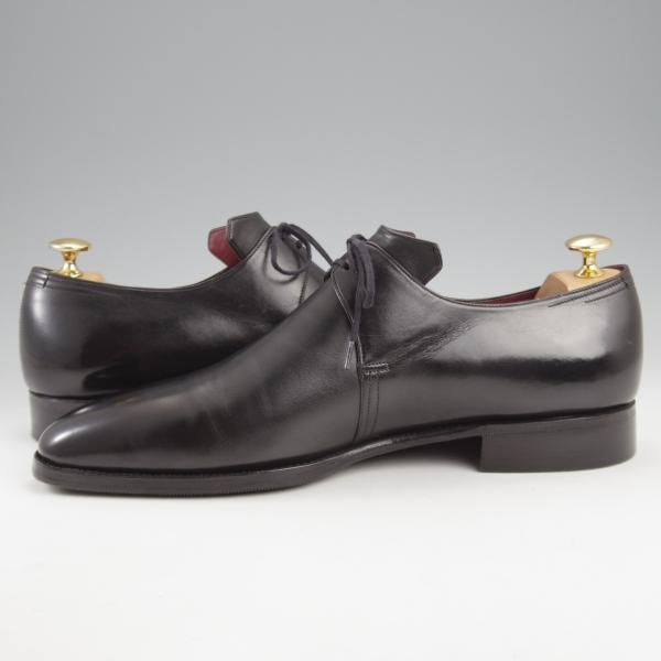 ★(仏)Corthay/コルテ SIZE 10【現行定価￥236,500-★純正シューツリー付き/Arca/アルカ】プレーントゥ/Vフロント/カーフ/黒/メンズ★k947