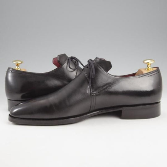 ★(仏)Corthay/コルテ SIZE 10【現行定価￥236,500-★純正シューツリー付き/Arca/アルカ】プレーントゥ/Vフロント/カーフ/黒/メンズ★k947