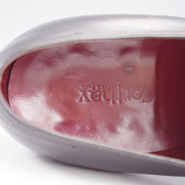 ★(仏)Corthay/コルテ SIZE 10【現行定価￥236,500-★純正シューツリー付き/Arca/アルカ】プレーントゥ/Vフロント/カーフ/黒/メンズ★k947
