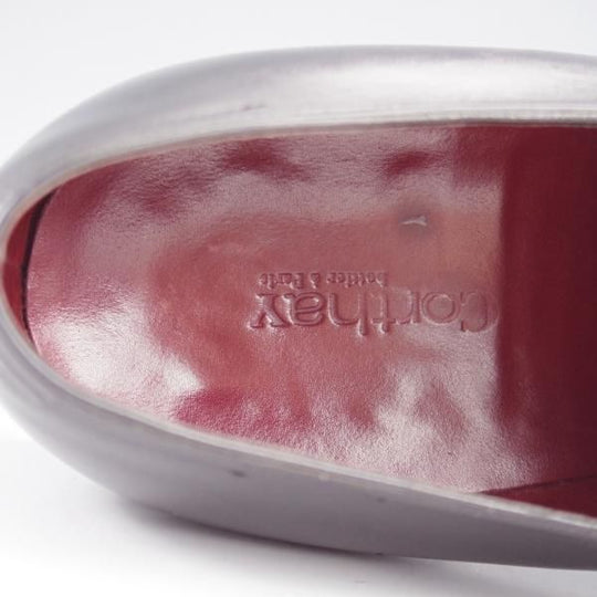 ★(仏)Corthay/コルテ SIZE 10【現行定価￥236,500-★純正シューツリー付き/Arca/アルカ】プレーントゥ/Vフロント/カーフ/黒/メンズ★k947