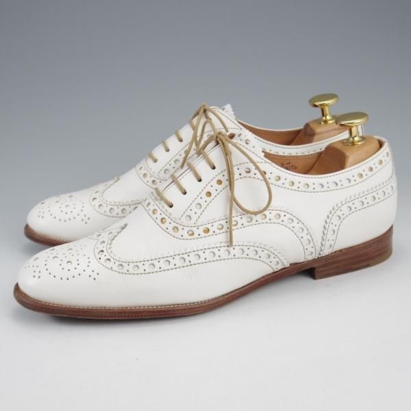 極上★チャーチ(レディース) SIZE 36.5【★BURWOOD 3W/バーウッド】フルブローグ/カーフ/白/Church's★k949