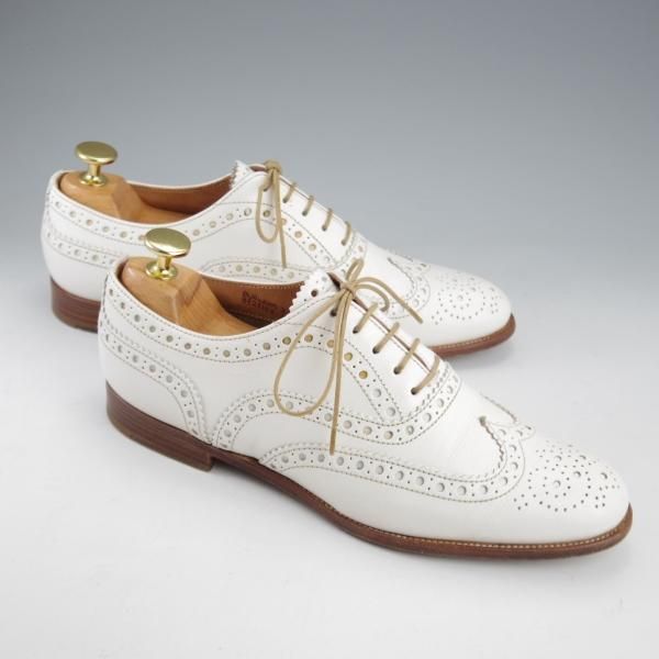 極上★チャーチ(レディース) SIZE 36.5【★BURWOOD 3W/バーウッド】フルブローグ/カーフ/白/Church's★k949