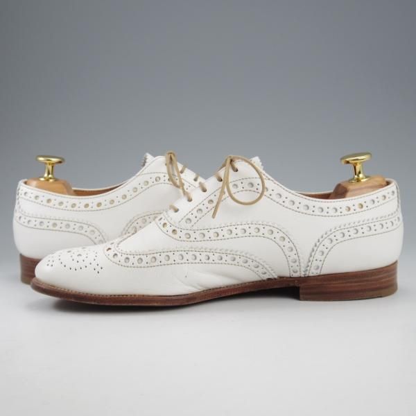 極上★チャーチ(レディース) SIZE 36.5【★BURWOOD 3W/バーウッド】フルブローグ/カーフ/白/Church's★k949