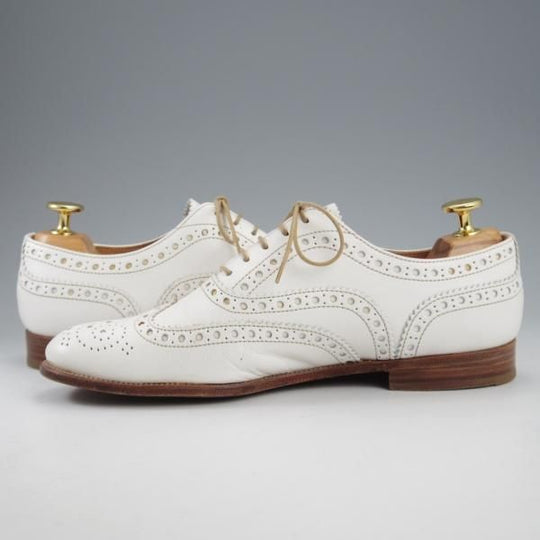 極上★チャーチ(レディース) SIZE 36.5【★BURWOOD 3W/バーウッド】フルブローグ/カーフ/白/Church's★k949