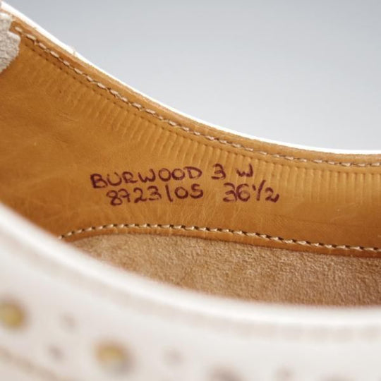 極上★チャーチ(レディース) SIZE 36.5【★BURWOOD 3W/バーウッド】フルブローグ/カーフ/白/Church's★k949