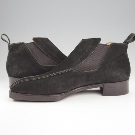 極上★(浅草)ギルド・オブ・クラフツ US6.5D程度【税込上代￥330,000-★最上級/フルハンドメイド】サイドゴアブーツ/クロコ/黒★k954