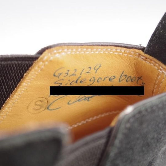 極上★(浅草)ギルド・オブ・クラフツ US6.5D程度【税込上代￥330,000-★最上級/フルハンドメイド】サイドゴアブーツ/クロコ/黒★k954