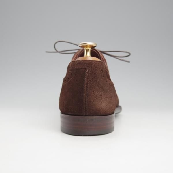 極上★クロケット&ジョーンズ 6.5D【ハンドグレードライン★ALBANY/337ラスト】クォーターブローグ/スエード/濃茶/Crockett&Jones★k955