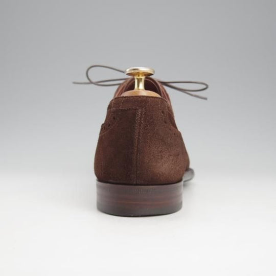 極上★クロケット&ジョーンズ 6.5D【ハンドグレードライン★ALBANY/337ラスト】クォーターブローグ/スエード/濃茶/Crockett&Jones★k955