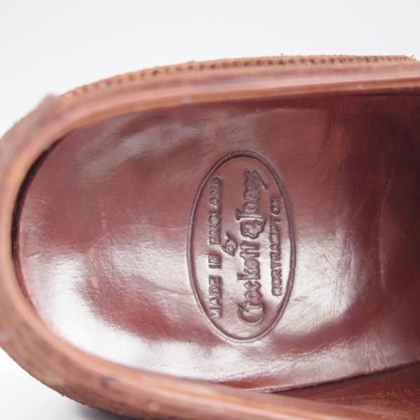 極上★クロケット&ジョーンズ 6.5D【ハンドグレードライン★ALBANY/337ラスト】クォーターブローグ/スエード/濃茶/Crockett&Jones★k955