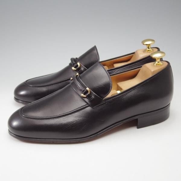 未使用★(伊)タニノクリスチー SIZE 5.5【デッドストック品★ビットローファー/黒】スリッポン/カーフ/メンズ/TANINO CRISCI★k962