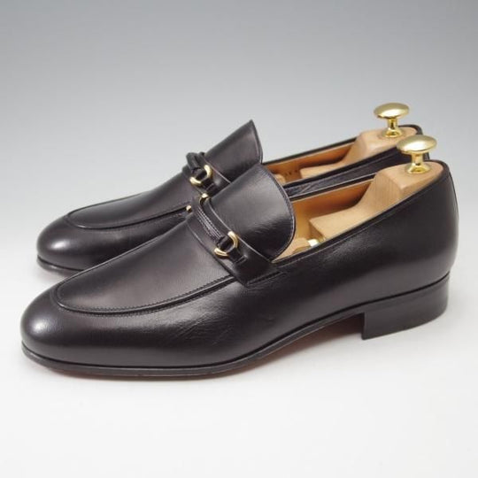 未使用★(伊)タニノクリスチー SIZE 5.5【デッドストック品★ビットローファー/黒】スリッポン/カーフ/メンズ/TANINO CRISCI★k962