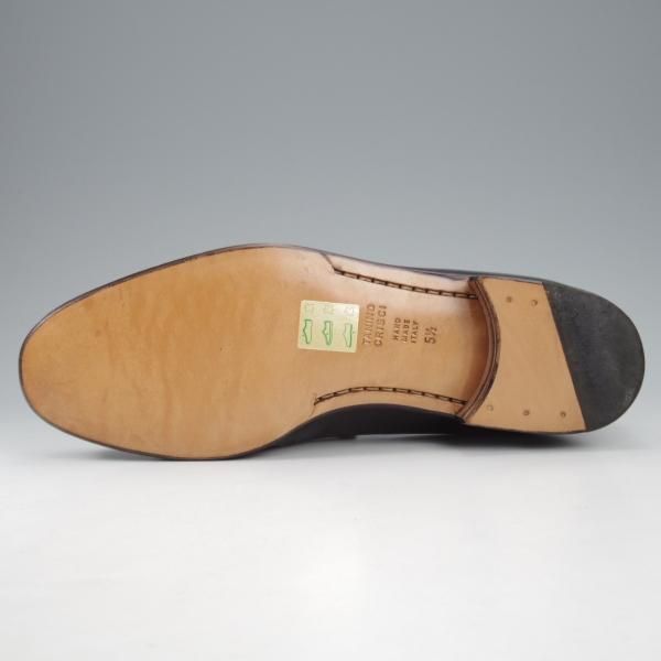 未使用★(伊)タニノクリスチー SIZE 5.5【デッドストック品★ビットローファー/黒】スリッポン/カーフ/メンズ/TANINO CRISCI★k962