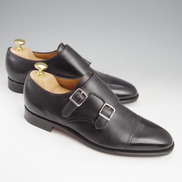 未使用★ジョンロブ 5.5E【定価￥237,600-★WILLIAM/ウィリアム/TENSILE】9795ラスト/ダブルモンク/カーフ/黒/メンズ/JOHN LOBB★k982