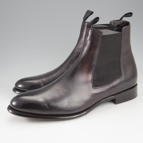 極美品★シェットランドフォックス SIZE 7.5【定価￥61,600-★ボートン/サイドゴアブーツ/071F】カーフ/黒/メンズ/Shetlandfox★k985