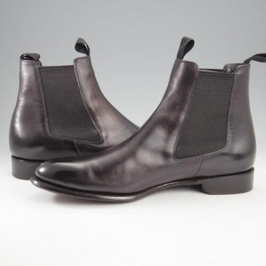 極美品★シェットランドフォックス SIZE 7.5【定価￥61,600-★ボートン/サイドゴアブーツ/071F】カーフ/黒/メンズ/Shetlandfox★k985