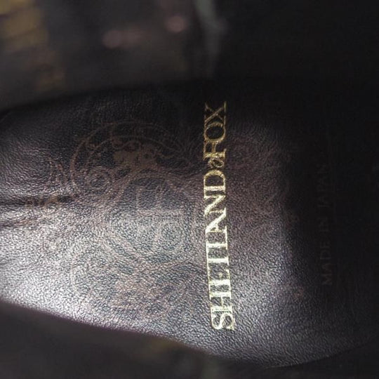 極美品★シェットランドフォックス SIZE 7.5【定価￥61,600-★ボートン/サイドゴアブーツ/071F】カーフ/黒/メンズ/Shetlandfox★k985