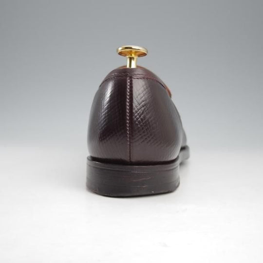 極上★クロケット&ジョーンズ 6.5E【定価￥165,000-★型押しコードバン/BOSTON 2】コインローファー/赤茶/Crockett&Jones★k991