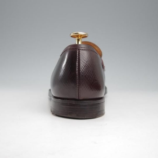 極上★クロケット&ジョーンズ 6.5E【定価￥165,000-★型押しコードバン/BOSTON 2】コインローファー/赤茶/Crockett&Jones★k991