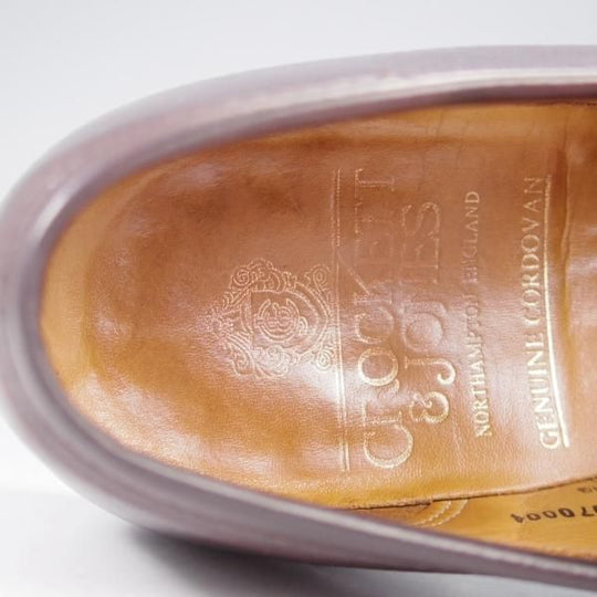 極上★クロケット&ジョーンズ 6.5E【定価￥165,000-★型押しコードバン/BOSTON 2】コインローファー/赤茶/Crockett&Jones★k991