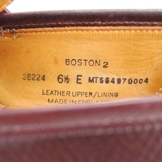 極上★クロケット&ジョーンズ 6.5E【定価￥165,000-★型押しコードバン/BOSTON 2】コインローファー/赤茶/Crockett&Jones★k991