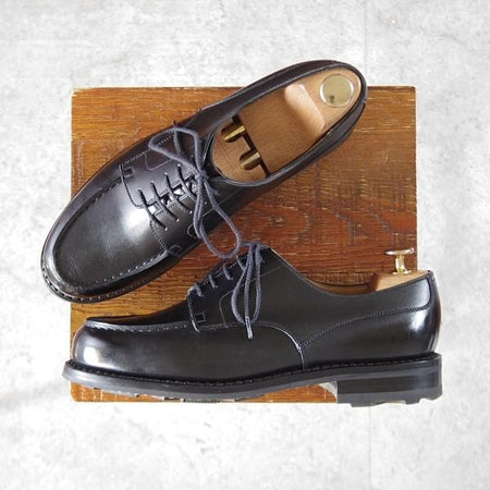 極美品★J.M.ウエストン 6D【定価￥154,000-★ゴルフ/GOLF】641/31ラスト/Uチップ/ボックスカーフ/黒/メンズ/Weston/ウェストン★k993