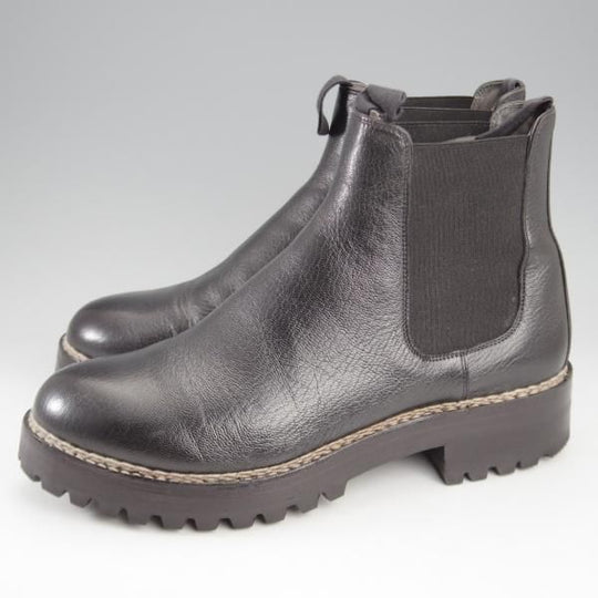 極上★(伊)F.LLIジャコメッティ SIZE 40【定価￥140,800-★マルモラーダ/ゴートレザー(山羊革)仕様/サイドゴアブーツ】FG579/黒★k995