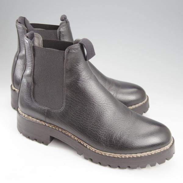 極上★(伊)F.LLIジャコメッティ SIZE 40【定価￥140,800-★マルモラーダ/ゴートレザー(山羊革)仕様/サイドゴアブーツ】FG579/黒★k995