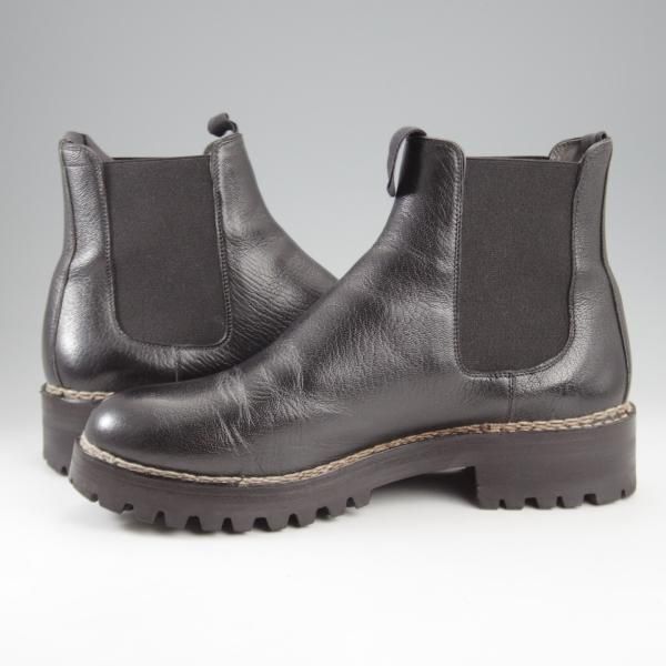 極上★(伊)F.LLIジャコメッティ SIZE 40【定価￥140,800-★マルモラーダ/ゴートレザー(山羊革)仕様/サイドゴアブーツ】FG579/黒★k995