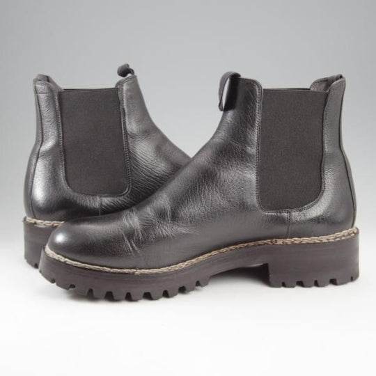 極上★(伊)F.LLIジャコメッティ SIZE 40【定価￥140,800-★マルモラーダ/ゴートレザー(山羊革)仕様/サイドゴアブーツ】FG579/黒★k995