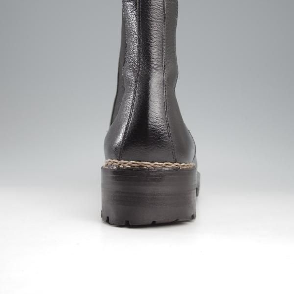 極上★(伊)F.LLIジャコメッティ SIZE 40【定価￥140,800-★マルモラーダ/ゴートレザー(山羊革)仕様/サイドゴアブーツ】FG579/黒★k995