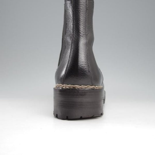 極上★(伊)F.LLIジャコメッティ SIZE 40【定価￥140,800-★マルモラーダ/ゴートレザー(山羊革)仕様/サイドゴアブーツ】FG579/黒★k995