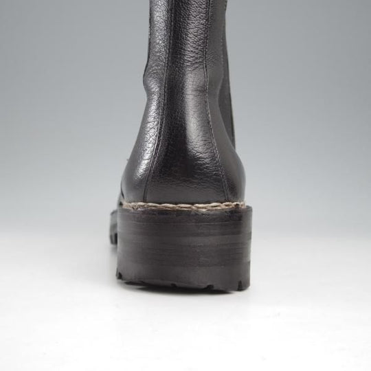 極上★(伊)F.LLIジャコメッティ SIZE 40【定価￥140,800-★マルモラーダ/ゴートレザー(山羊革)仕様/サイドゴアブーツ】FG579/黒★k995