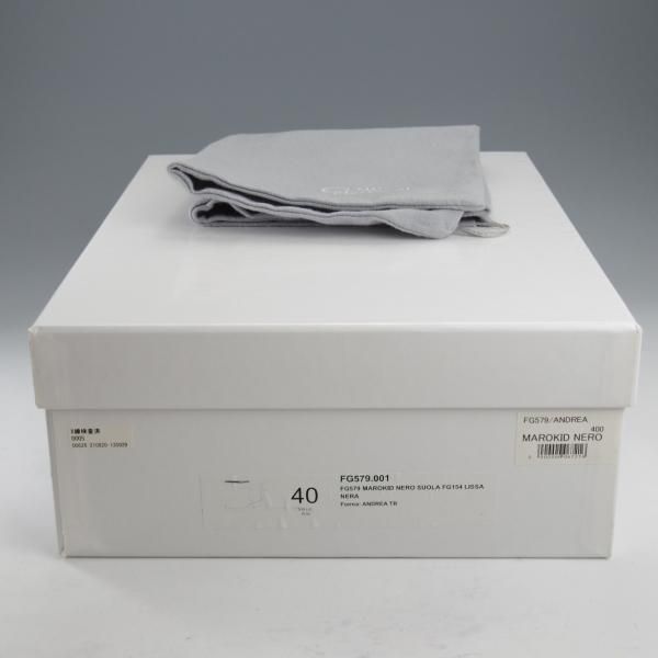 極上★(伊)F.LLIジャコメッティ SIZE 40【定価￥140,800-★マルモラーダ/ゴートレザー(山羊革)仕様/サイドゴアブーツ】FG579/黒★k995