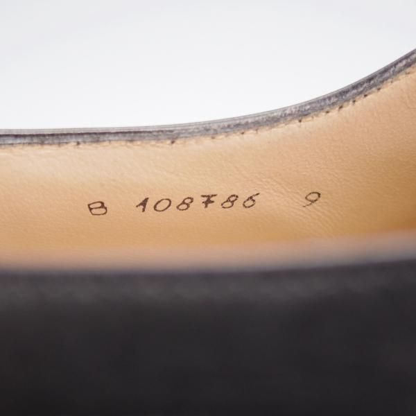 極上★(伊)タニノクリスチー SIZE 9【定価10万円以上★セミブローグ/黒】カーフ×イントレチャート/メンズ/TANINO CRISCI★k998