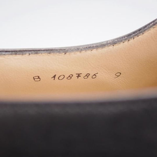 極上★(伊)タニノクリスチー SIZE 9【定価10万円以上★セミブローグ/黒】カーフ×イントレチャート/メンズ/TANINO CRISCI★k998